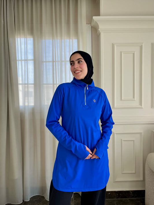 Modest Activewear Top – Longline Workout & Lounge Tunic | Performance Sports Top
