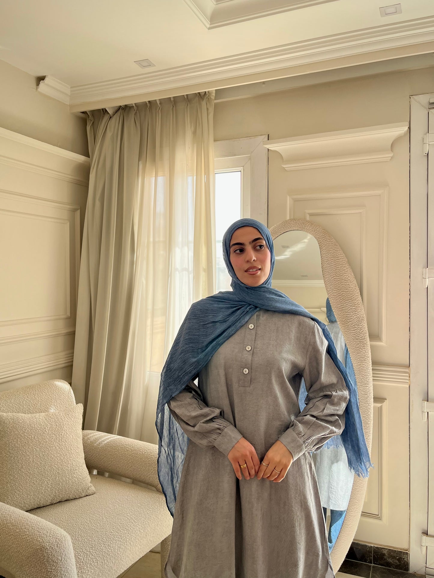 Thai Shaash Cotton Gauze Hijab – Lightweight & Non-Slippery