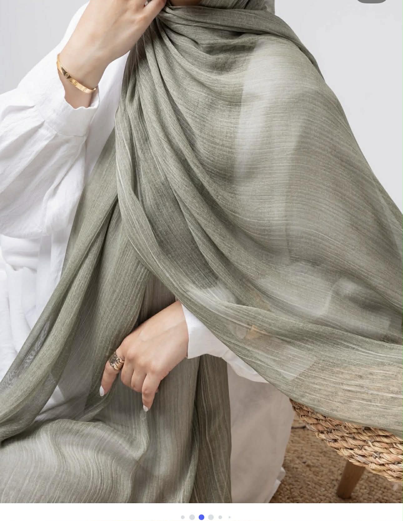 Thai Shaash Cotton Gauze Hijab – Lightweight & Non-Slippery