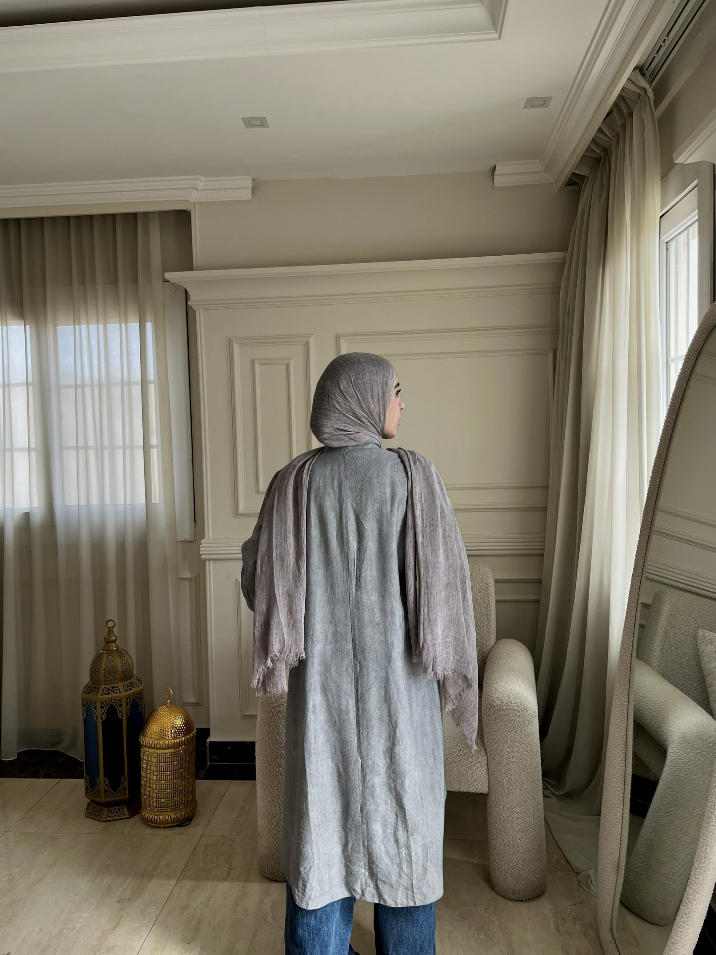 Linen Blend Modest Tunic — Breathable Summer Coverage | Made in Egypt