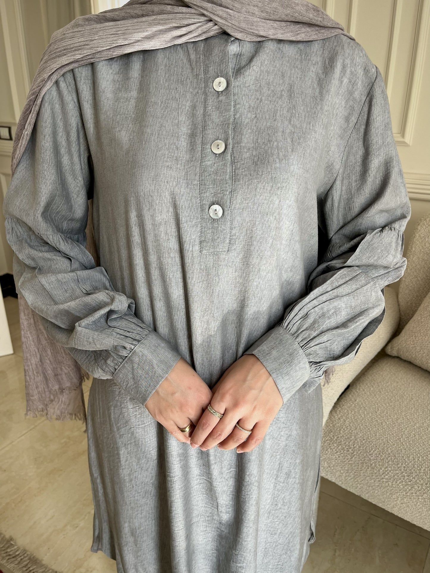Linen Blend Modest Tunic — Breathable Summer Coverage | Made in Egypt