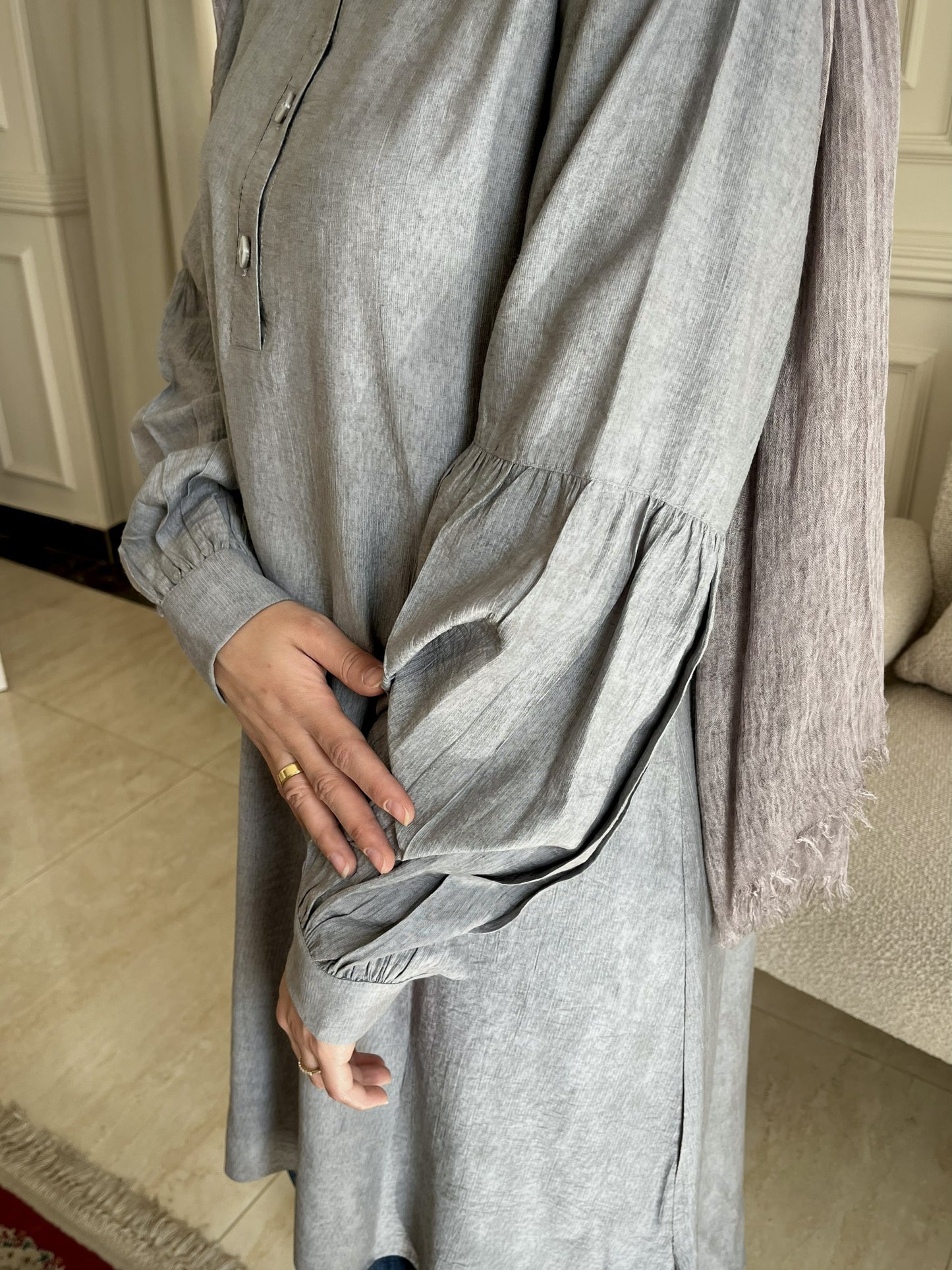 Linen Blend Modest Tunic — Breathable Summer Coverage | Made in Egypt