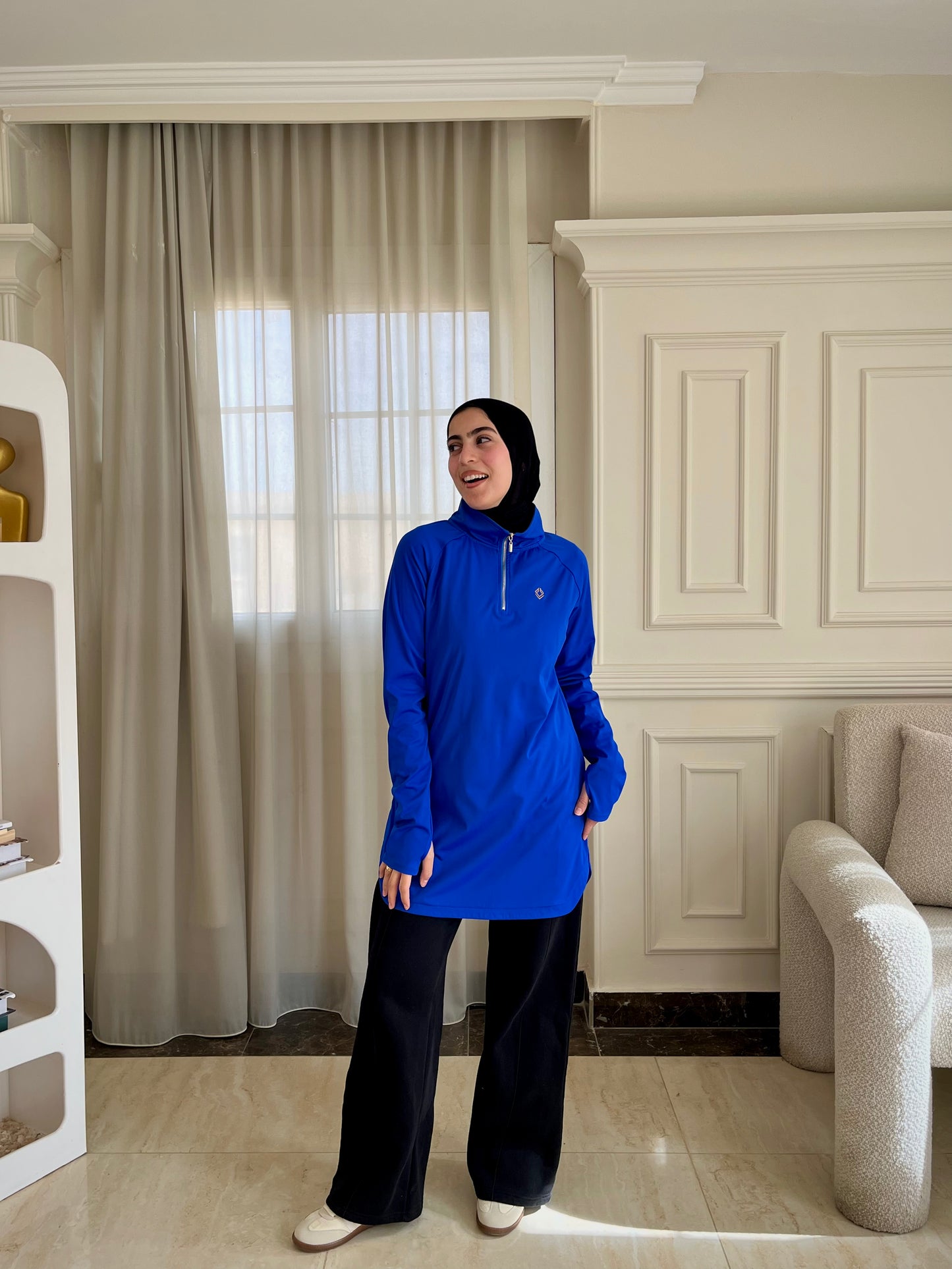 Modest Activewear Top – Longline Workout & Lounge Tunic | Performance Sports Top