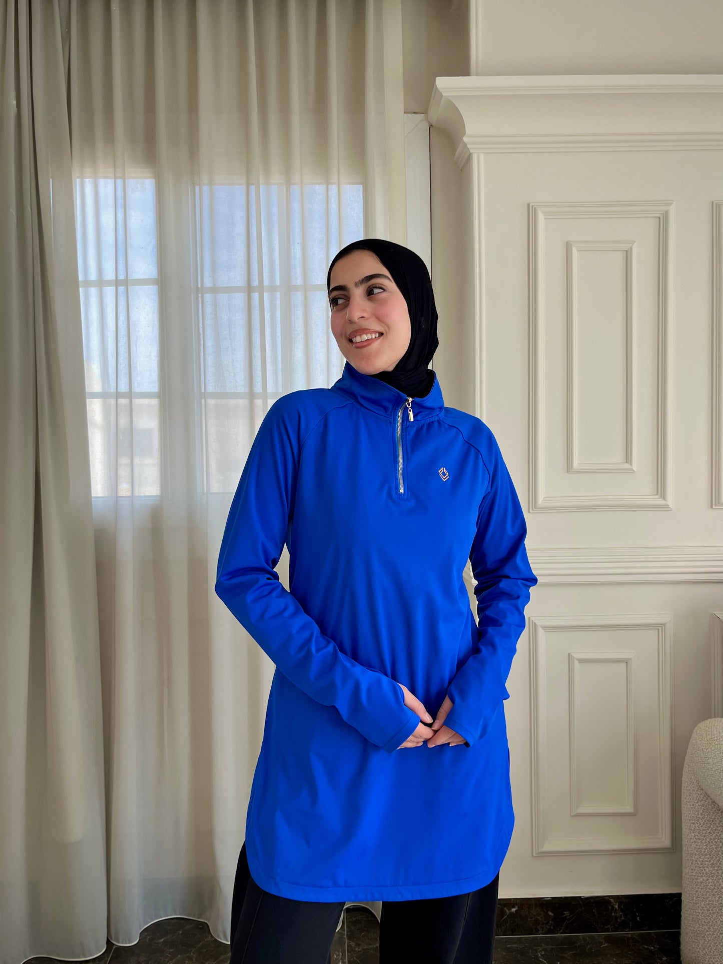 Modest Activewear Top – Longline Workout & Lounge Tunic | Performance Sports Top