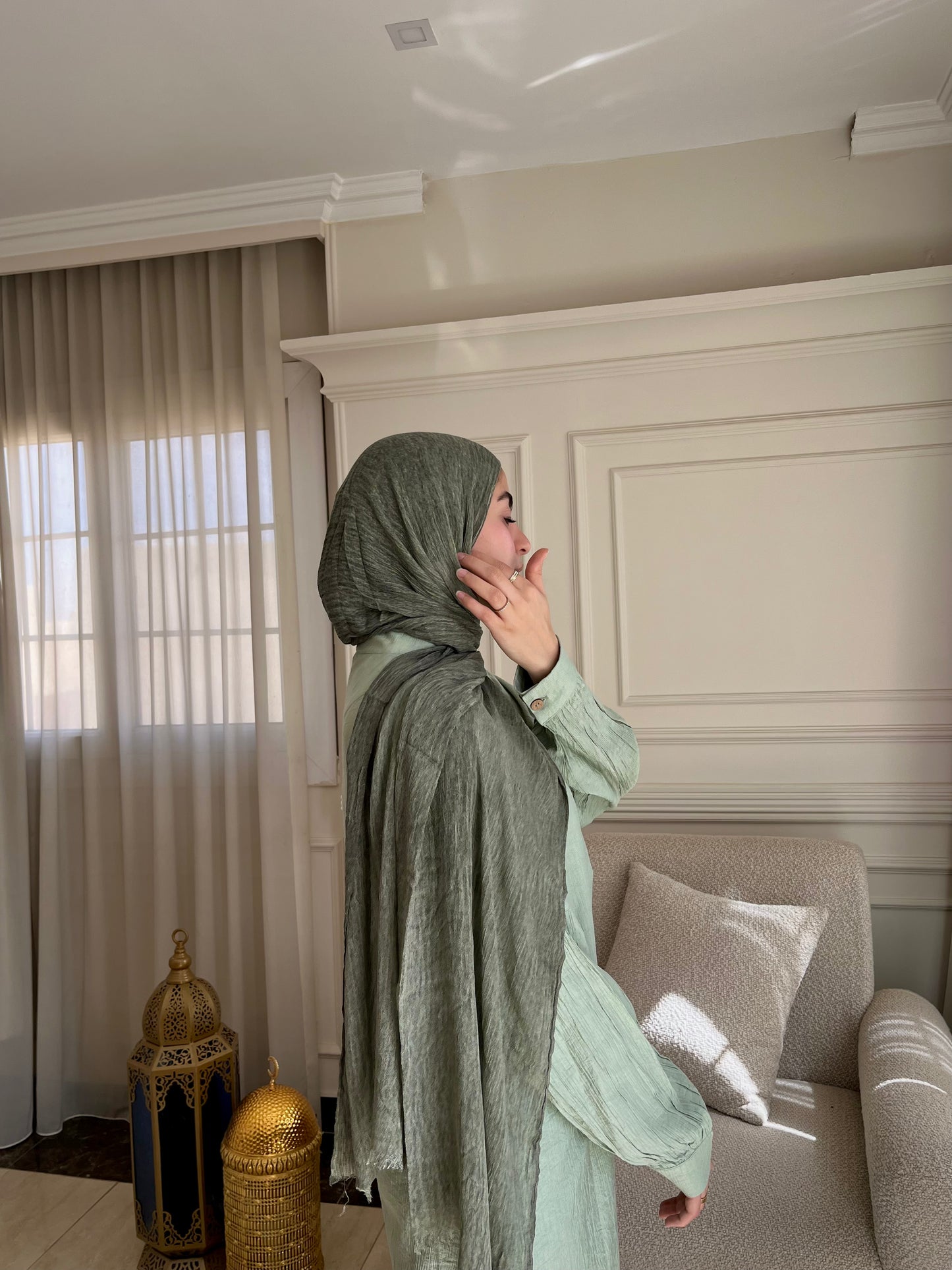 Thai Shaash Cotton Gauze Hijab – Lightweight & Non-Slippery
