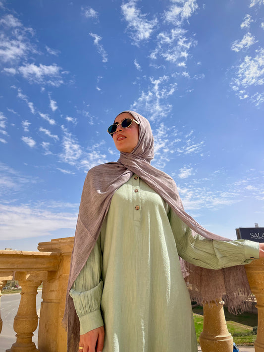 Thai Shaash Cotton Gauze Hijab – Lightweight & Non-Slippery