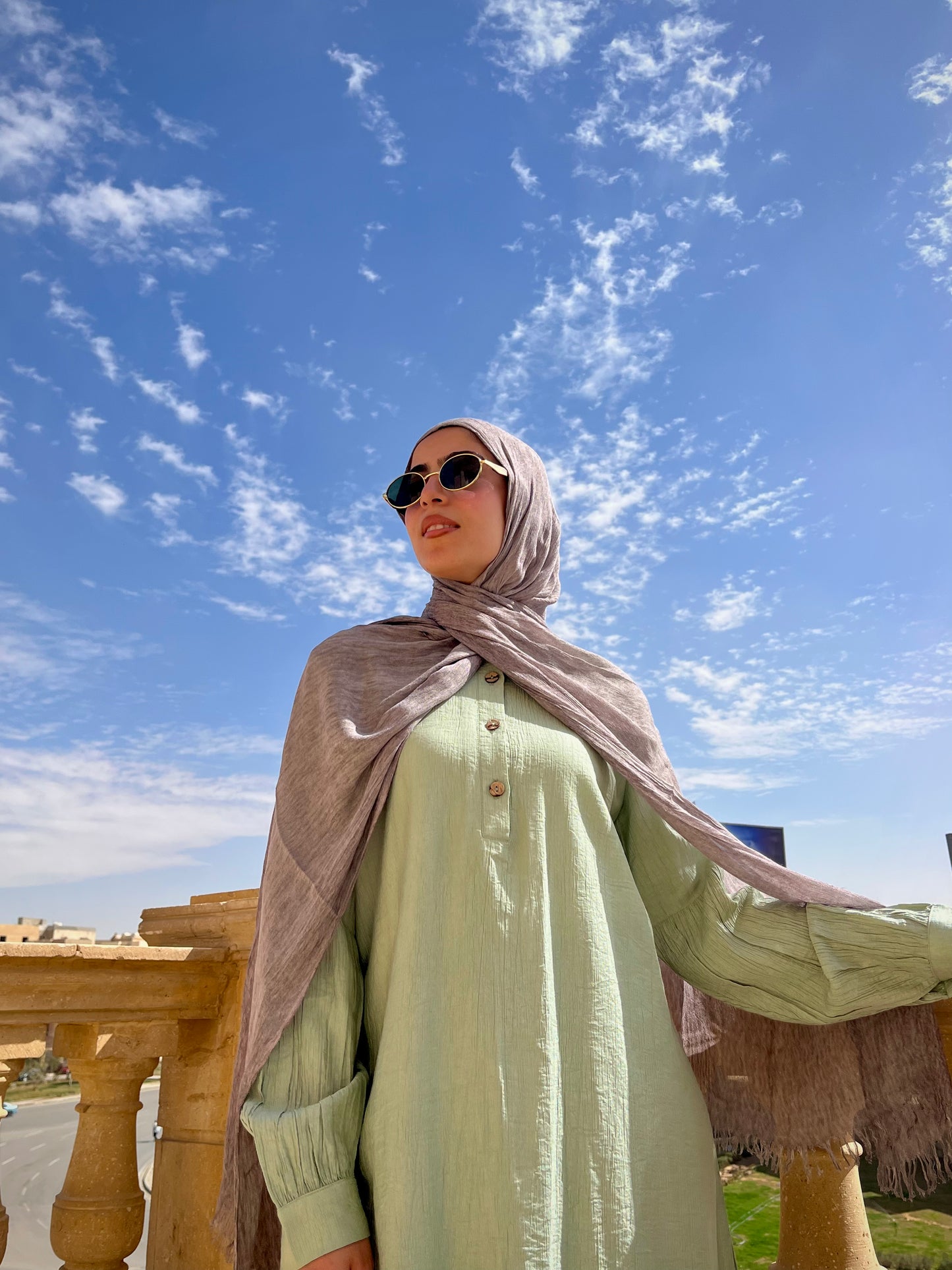Thai Shaash Cotton Gauze Hijab – Lightweight & Non-Slippery