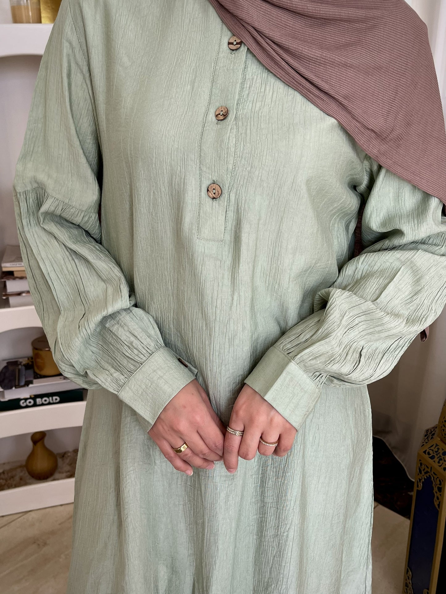 Linen Blend Modest Tunic — Breathable Summer Coverage | Made in Egypt