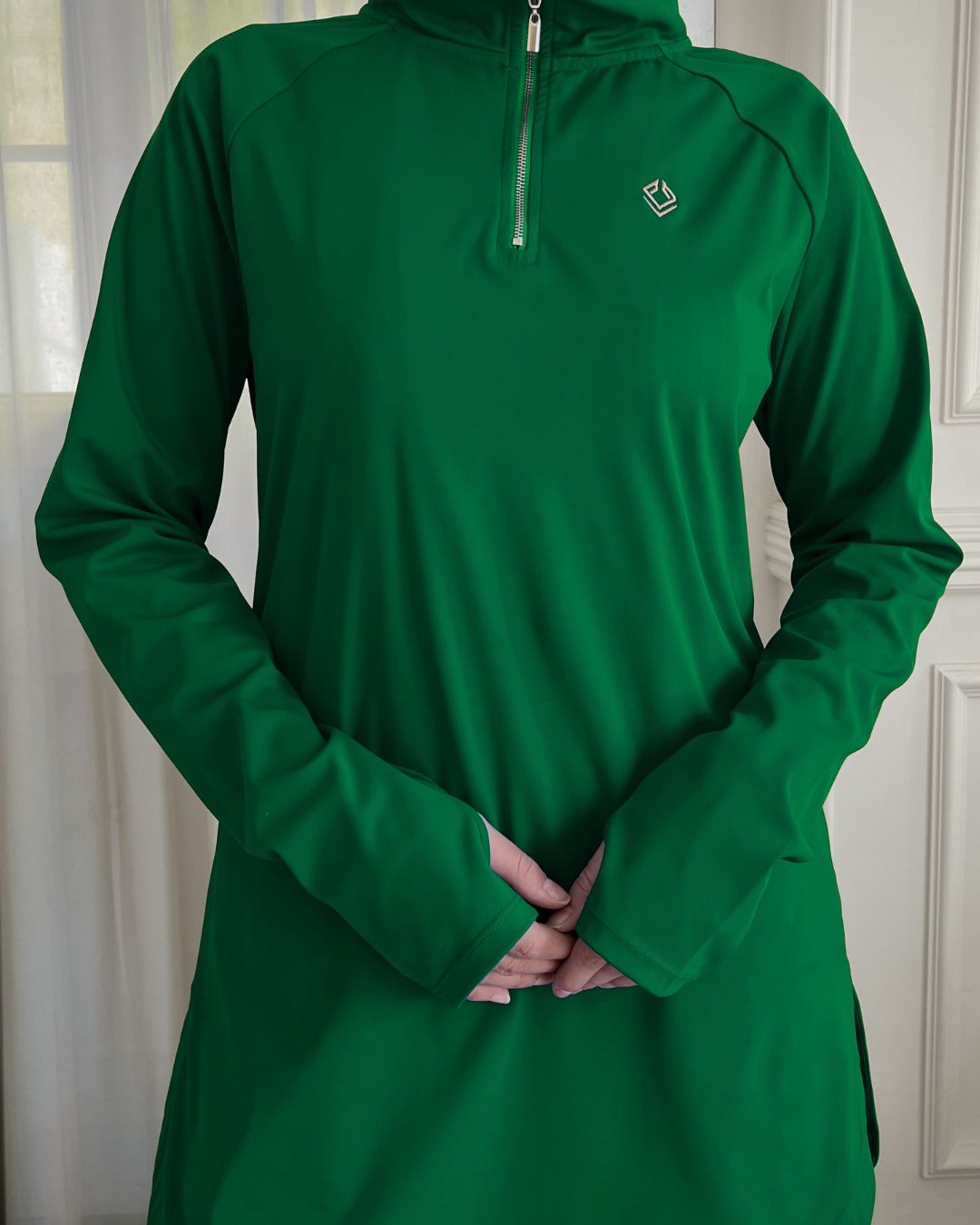Modest Activewear Top – Longline Workout & Lounge Tunic | Performance Sports Top