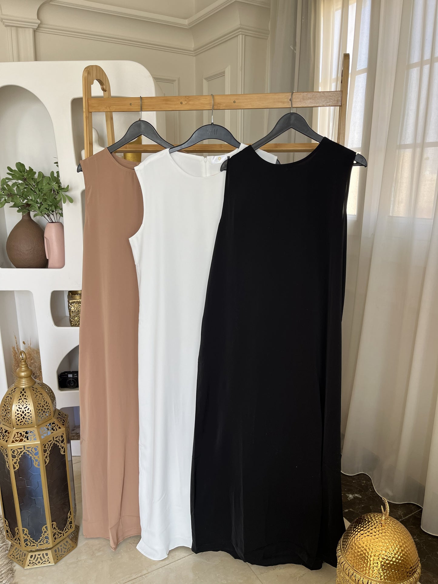 Sleeveless Essentials Dress – Korean Nida Everyday Maxi | Non-Sheer Base Layer Dress